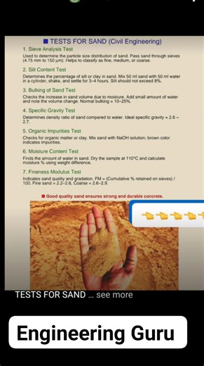 Test for Sand | Different type of sand test. | #infrastructure #construction #work #project | Engineering GURU