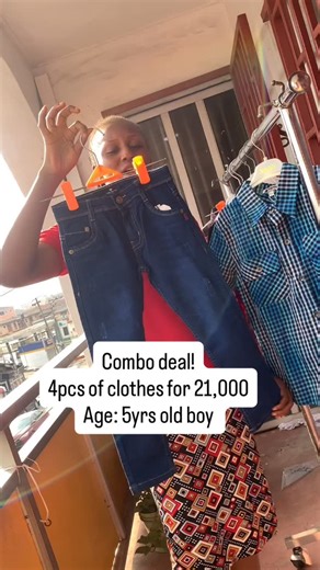 KIDS CLOTHES /PYJAMAS/BABY CLOTHES/ BACK TO SCHOOL IN LAGOS on Instagram: "Combo deal! 4pcs of clothes for 21,000 Age: 5yrs old boy"