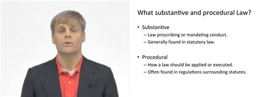 Substantive and Procedural Law