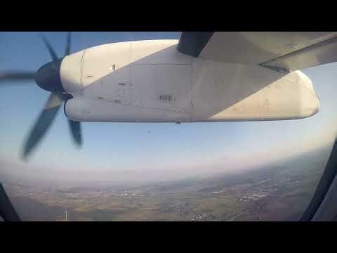 Luxair De Havilland Q400 LX-LQJ landing at Luxembourg Findel Airport