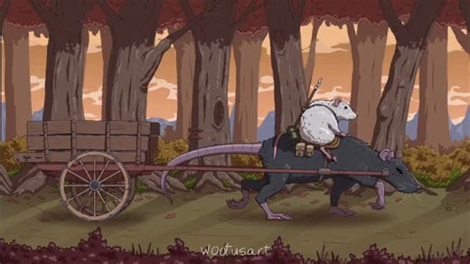 Rat Cart. . For carting around ratufactured goods for use by rats. . . . . . . . . #rats #ratstagram #animation #framebyframe #2danimation | wootusart
