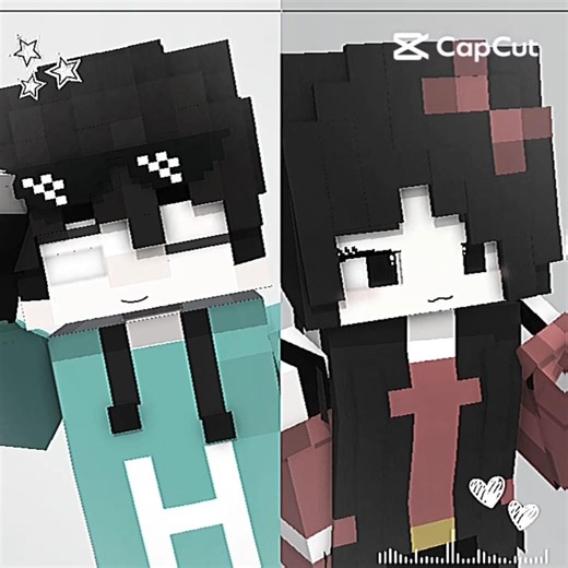 Heeko×Sarah🤍🌸💖 #ytheekostudioz #minecraft #heeko #sarah #xdjames #capcut #edit