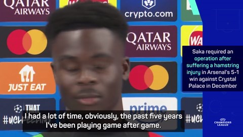 Saka feeling fresh ahead of Madrid clash