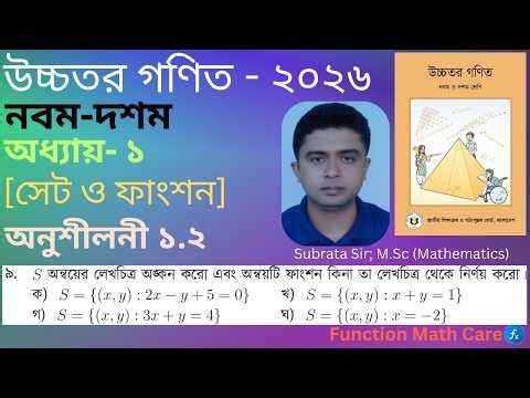 class 9 higher math chapter 1.2 || অন্বয়ের লেখচিত্র অঙ্কন || লেখচিত্র হতে ফাংশন নির্ণয়। ৯ নং প্রশ্ন।