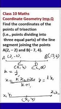 Class 10 Maths | Coordinate Geometry | Trisection of Line Segment | Important Board Question