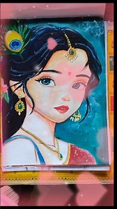 Radha Rani ki painting 🎨🙏🏻#art #shorts