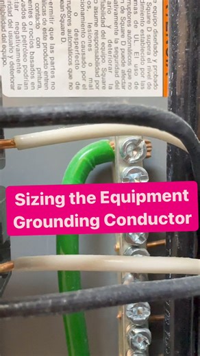 30K views · 542 reactions | The circuit equipment grounding conductor (EGC) is sized in accordance with NEC Table 250.122, based on the rating the circuit overcurrent protection device. For example, the EGC for a 100A feeder would need to be a minimum of 8 AWG copper. | Mike Holt Enterprises | Facebook