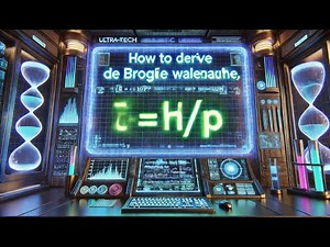 how to derive de Broglie Wavelength, lambda = h/p Wave-Particle Duality Simplified