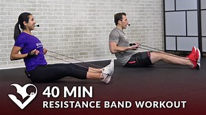 40 Minute Resistance Band Workout at Home for Men and Women
