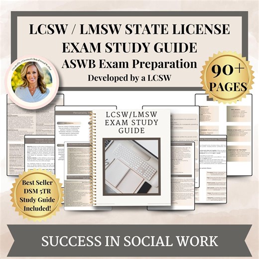 LCSW/LMSW Study Guide, ASWB Exam Tool, Ultimate Social Work License Study Guide With Comprehensive Detailed Notes, Mock Exam - Etsy