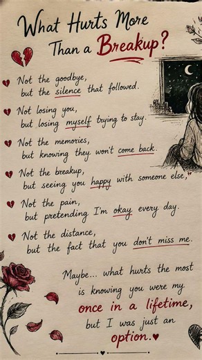 What hurts more than a breakup?Sometimes it's not losing someone... #fyp #trending #emotionalpoetry