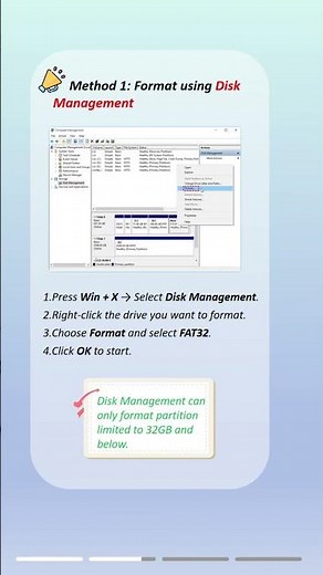 2 Ways to Set Partition as FAT32 format on Windows 11 #format #fat32 #filesystem #windows11