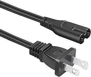 8.2ft Power Cord Replacement for AstroAI Mini Fridge 4 Liter 6 Can Chefman Mini Portable Compact Personal Fridge 2 Prong AC Power Cord Cable