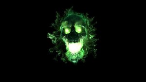 Green Skull Animated Wallpaper