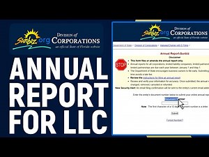 How To File An Annual Report For LLC In Florida (2025) | Sunbiz Florida Tutorial