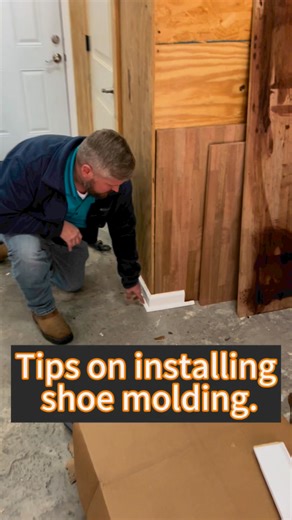 3.6K views | How to properly install shoe molding. MUST HAVE EXPERT ADVICE! #woodworking #diy #remodel #build #reels #construction | The Home Building and Remodeling Show | Facebook