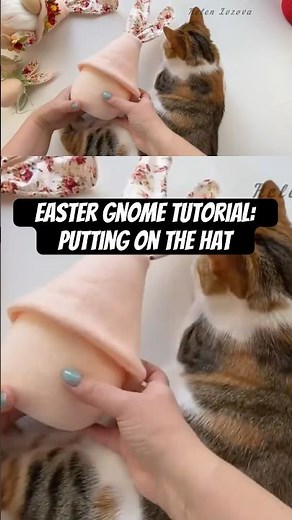 The full Easter Gnome Tutorial is on my channel above⬆️ #helenlozova #easterbunny #easterdecor #diy