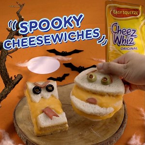9.9K reactions · 133 shares | Happy Halloween! Watch and see how you can create these Spooky Cheesewiches with Cheez Whiz.   | Cheez Whiz | Facebook