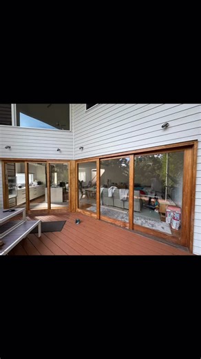 JBoss Painting Services | These sliding timber doors went from faded and tired to a beautiful, rich stain ✨ Proper preparation and quality products make all the... | Instagram