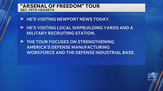 Secretary of War visits Newport News shipyard for nationwide defense tour