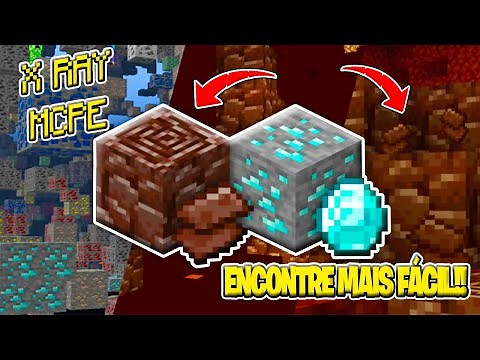 SAIU! COMO ENCONTRAR NETHERITE MAIS RÁPIDO E FÁCIL EM SEU MCPE 1.16 OFICIAL! X RAY FOR MCPE 1.16.1!
