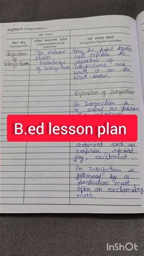 #eduction#B.ed lesson plan grammar #Interjection