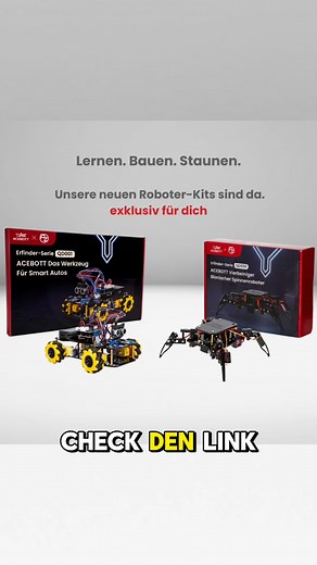 3.6K views · 14 reactions | ️ oder ? Jetzt geht’s los! Ob du mit dem Roboterauto Vollgas gibst oder den Bionic Spider zum Leben erweckst – unsere neuen Kits katapultieren dich direkt in die Welt der Robotik. 烙✨ Jetzt entdecken: www.az-delivery.de/pages/landingpage-acebott #azdelivery #electronics #microelectronica #makers #diy #engineering #stem #robotics #esp #programming | AZ-Delivery - Elektronik, Technik und mehr | Facebook