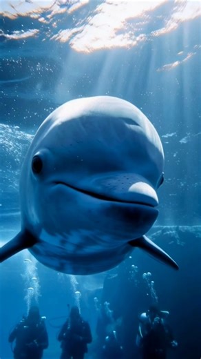 Diving with dolphin into Heaven: Unbelievable Sunbeams Through the Ocean4K #sunrays #dolphins #ocean