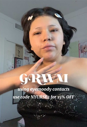 I’m wearing the Dolly Hazel contacts! Use my code NYURSE3 for 15% OFF! @Eyemoody Colored Contacts ##eyemoody##contacts##coloredcontacts##grwm##douyinmakeup