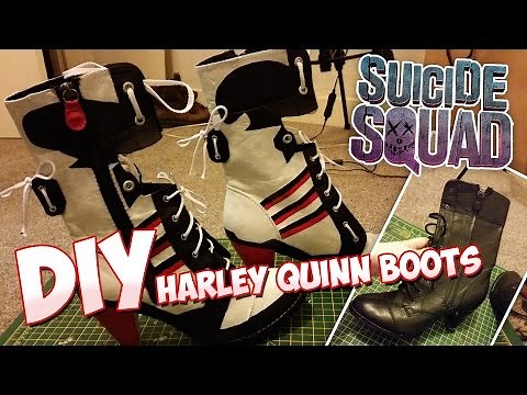 DIY Suicide Squad Harley Quinn Cosplay Boots - Time-Lapse