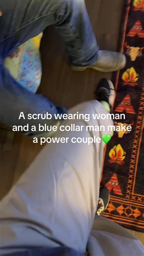 Always gonna be that power couple no matter what life throws at us #bluecollarwife #scrublife #fyp @malachiblankenshi26