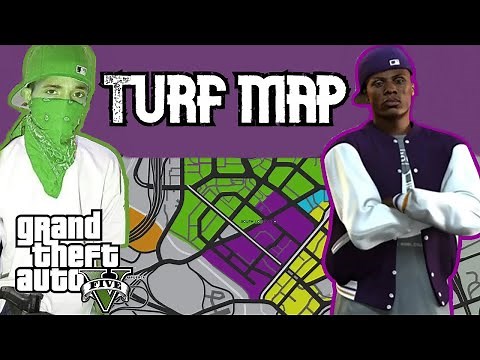 The ocult GTA V Gangs territories on MAP (Complete)