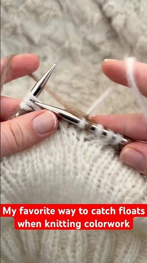 How to catch floats seamlessly when knitting colorwork #knit #knittingtutorial #colorworkknitting