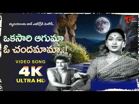 Okasari Aaguma O Chandamama Song 4K | Savitri Divine Melody | Banda Ramudu Movie | Old Telugu Songs