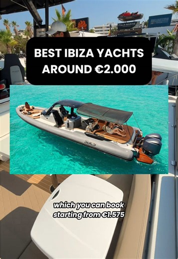 Best private boats including: skipper and fuel around €2.000,- #ibiza #yacht #tipsibiza #boat