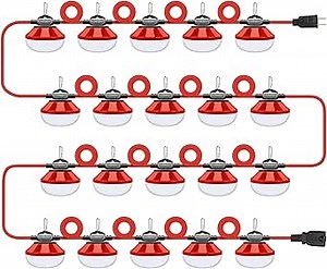 OausTect 200FT Construction String Lights LED 200W 20000lm Industrial Grade Best for Construction Sites, Renovation,Mine, cave, Outdoor and Other Outdoor Lighting Solutions Use,Free for Climbing Hook