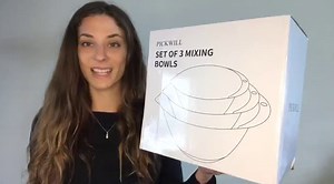 Plastic Mixing Bowl Set, Mixing Bowls for Kitchen Non-slip Silicone Bottom with BPA Free, Space Saving Prep Bowls with Pour Spout and Handle, Size 1.6, 3.2, 5.2 Quart for Mixing, Baking