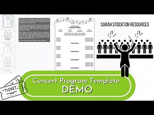 Concert Program Template Demonstration TUTORIAL