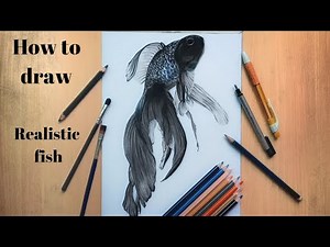 How to draw Realistic fish with pencil - tutorial | step by step | (2022)