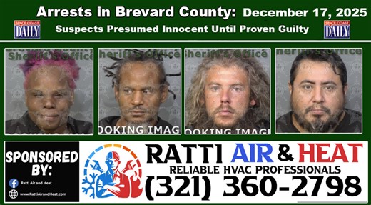 Arrests In Brevard County: December 17, 2025 – Suspects Presumed Innocent Until Proven Guilty - Space Coast Daily