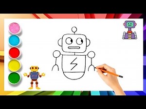 How to Draw a Robot | Simple Drawing Lesson for Kids | Step By Step #drawingforkids