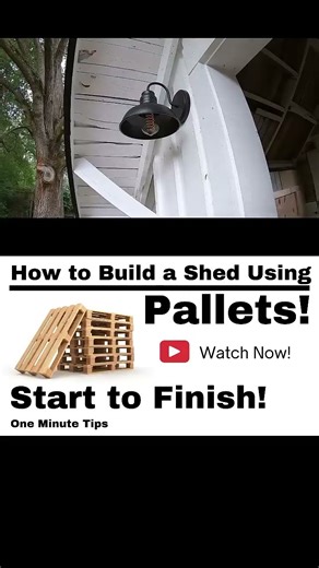 HOW TO BUILD A SHED USING PALLETS-FROM START TO FINISH! One Minute Tips - Home Repairs