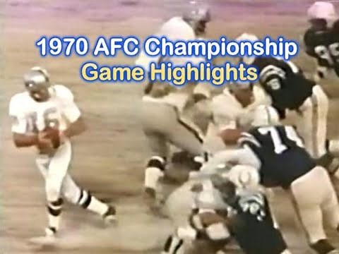 1970 AFC Championship Game Highlights(Raiders At Colts)