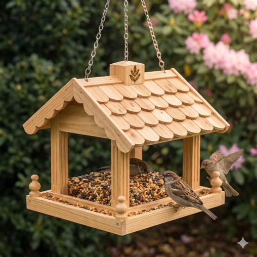 DIY Bird Feeder Plans PDF | Hanging Wooden Birdhouse Blueprint - Etsy