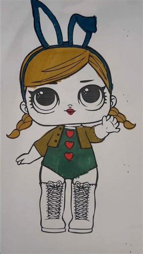 Coloring a LOL Doll 🎀💖 | Cute & Fun Drawing”#LOLDollColoring #CuteArt