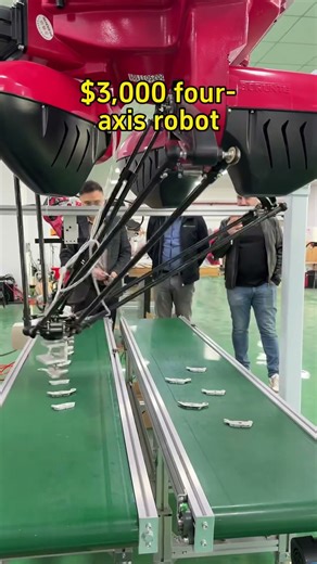 Spider-arm sorting robot #Sortingrobot #Industrialrobot #Fouraxisrobot
