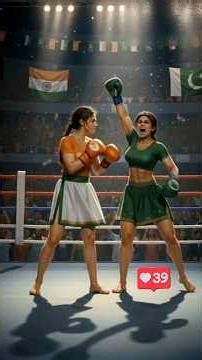 India 🇮🇳 vs Pakistan 🇵🇰 Girls Boxing Challenge 🥊🔥 | #Shorts #ytshorts