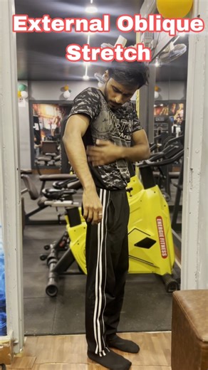 External Oblique Stretch ✅ #painrelief #physicaltherapy #youtubeshorts #viral #exercise #explore