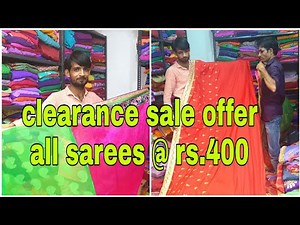 Designer work sarees @ Rs.400 Sowcarpet clearance sale