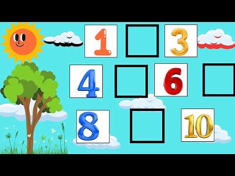 Missing Numbers 1 to 20| class 1 maths worksheet | kids learning videos|